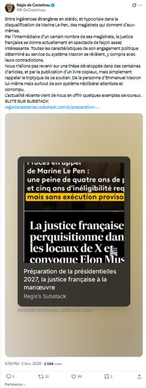 Régis de Castelnau: Entre ingérences étrangères en stéréo...