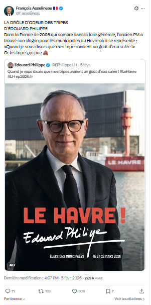 Francois Asselineau: LA DRÔLE D'ODEUR DES TRIPES...