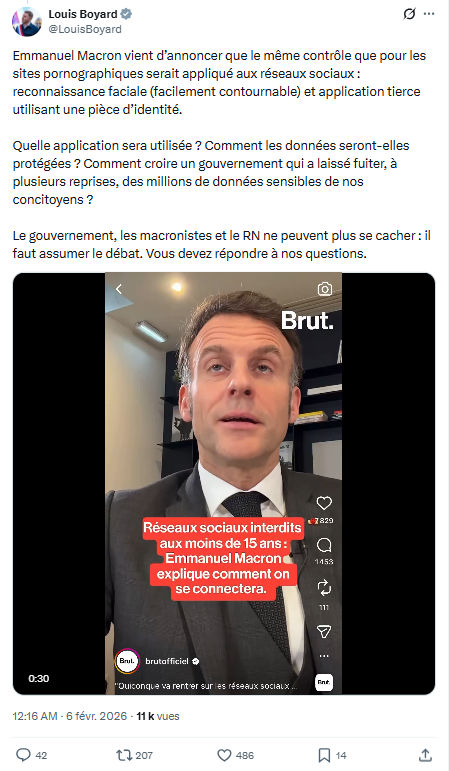 Louis Boyard: Emmanuel Macron vient d’annoncer que le même...