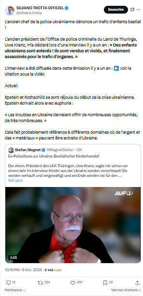 Silvano Trotta: L'ancien chef de la police ukrainienne dénonce...