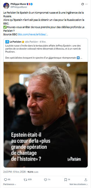 Philippe Murer: Le Parisien lie Epstein à un Kompromat...