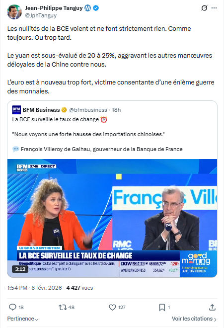 Jean-Philippe Tanguy: Les nullités de la BCE voient et ne font...