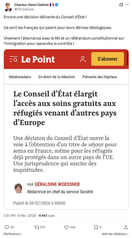 Charles-Henri Gallois: Encore une décision délirante du Conseil d'État...