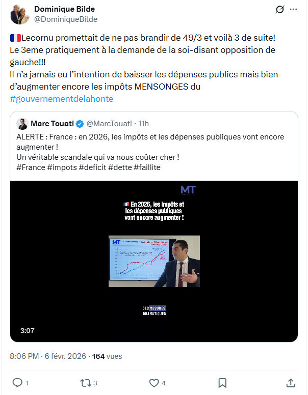 Dominique Bilde: Lecornu promettait de ne pas brandir...