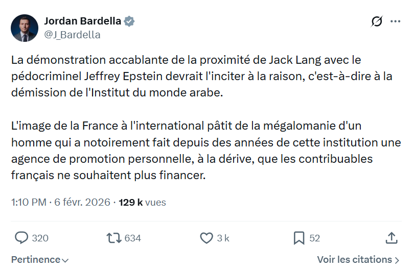 Jordan Bardella: La démonstration accablante de la proximité de Jack Lang...