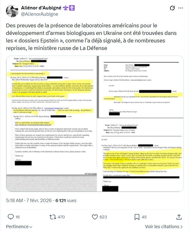 Aliénor d' Aubigné: Des preuves de la présence de laboratoires...