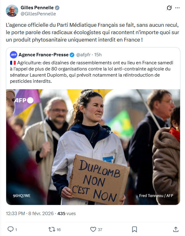 Gilles Pennelle: L'agence officielle du Parti Médiatique Français...