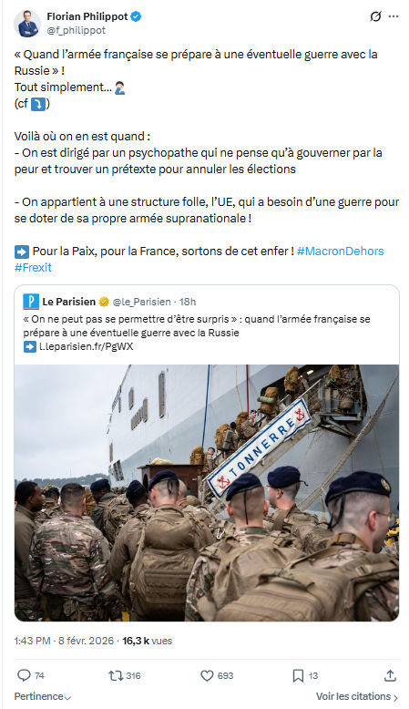 Florian Philippot: Quand l’armée française se prépare à une éventuelle...