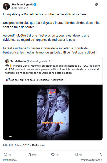 Stanislas Rigault: Incroyable que Daniel Hechter soutienne...