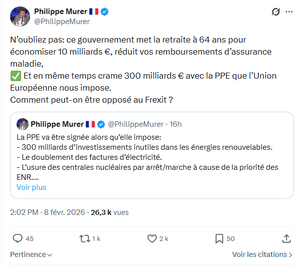 Philippe Murer: N’oubliez pas: ce gouvernement met la retraite...