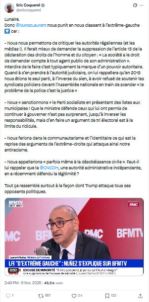 Eric Coquerel? Lunaire. Donc...