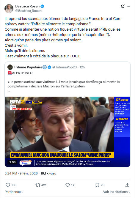 Béatrice Rosen: Il reprend les scandaleux élément de langage...