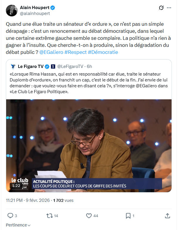 Alain Houpert: Quand une élue traite un sénateur d’« ordure »...