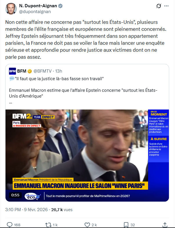 Nicolas Dupont-Aignan: Non cette affaire ne concerne pas "surtout les États-Unis"...