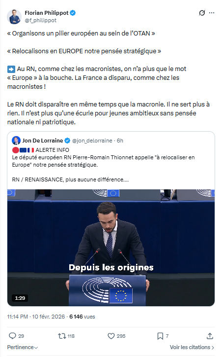 Florian Philippot: « Organisons un pilier européen au sein de l’OTAN »...