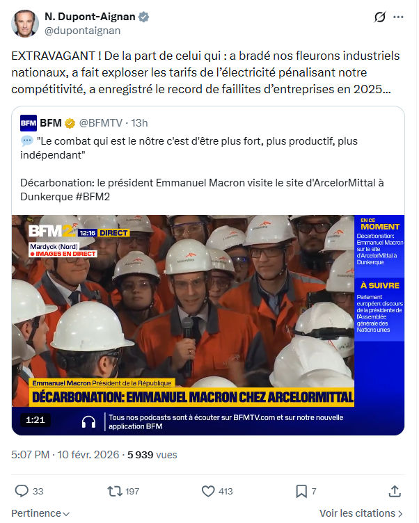 Nicolas Dupont-Aignan: EXTRAVAGANT ! De la part de celui qui...