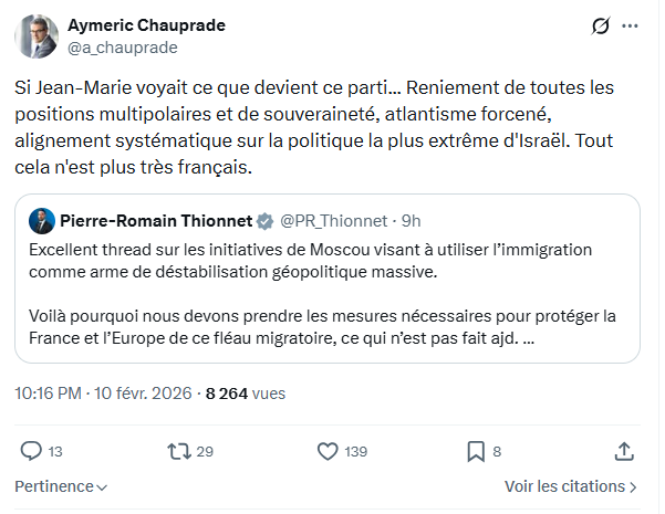 Aymeric Chauprad: Si Jean-Marie voyait ce que devient ce parti...