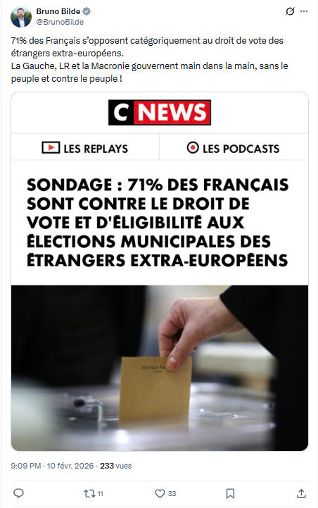 Bruno Bilde: 71% des Français s’opposent catégoriquement...