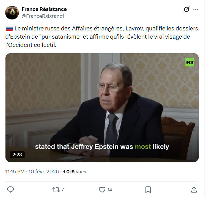 France Résistance: Le ministre russe des Affaires étrangères...