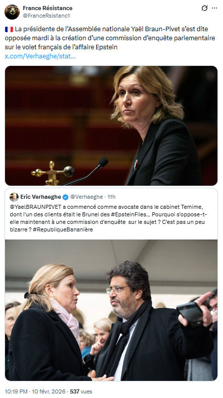 France Résistance: La présidente de l’Assemblée nationale Yaël Braun-Pivet...