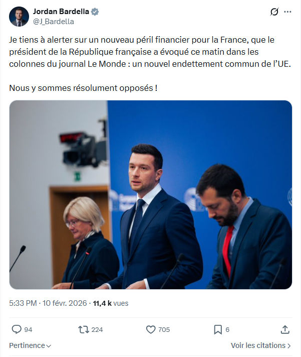 Jordan Bardella: Je tiens à alerter sur un nouveau péril financier...