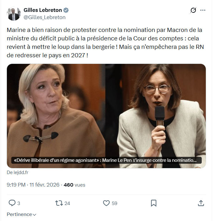 Gilles Lebreton: Marine a bien raison de protester...