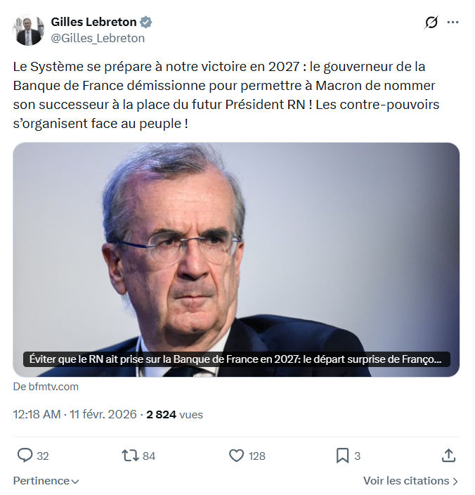 Gilles Lebreton: Le Système se prépare à notre victoire en 2027...