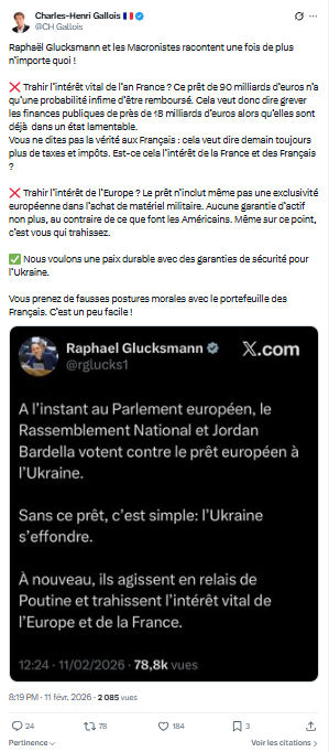 Charles-Henri Gallois: Raphaël Glucksmann et les Macronistes...