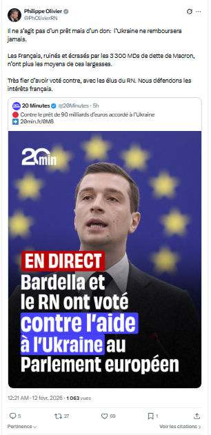 Philippe Olivier: Il ne s’agit pas d’un prêt mais d’un don...