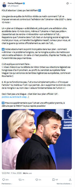 Florian Philippot: FOLIE absolue ! Lisez ça c’est édifiant...