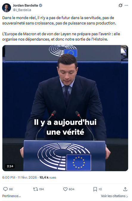 Jordan Bardella: Dans le monde réel...