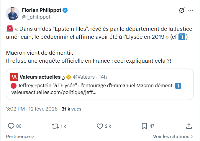 Florian Philippot: Dans un des "Epstein files"...