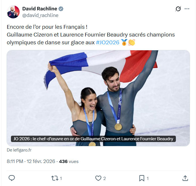 David Rachline: Encore de l’or pour les Français...