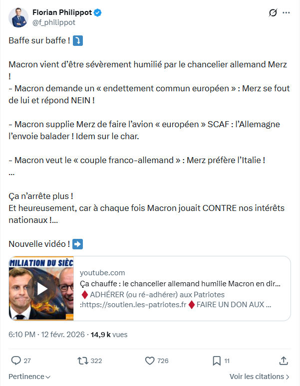 Florian Philippot: Baffe sur baffe...