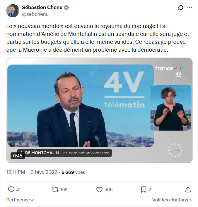 Sébastien Chenu: Le « nouveau monde » est devenu...