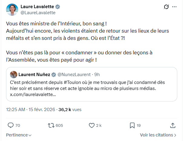 Laure Lavalette: Vous êtes ministre de l’Intérieur, bon sang...