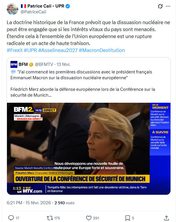 Patrice Cali: La doctrine historique de la France...