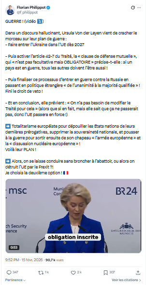 Florian Philippot: GUERRE...