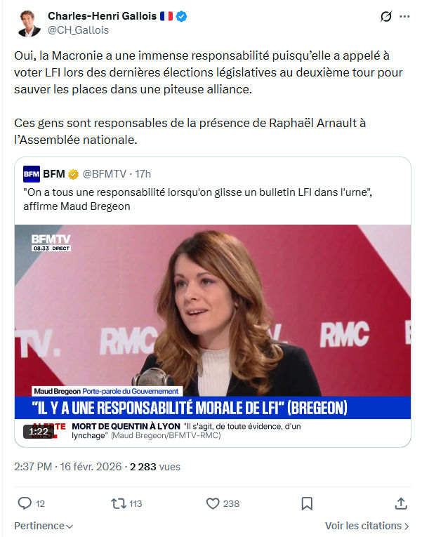 Charles-Henri Gallois: Oui, la Macronie a une immense responsabilité...