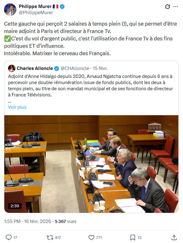 Philippe Murer: Cette gauche qui perçoit 2 salaires à temps plein...