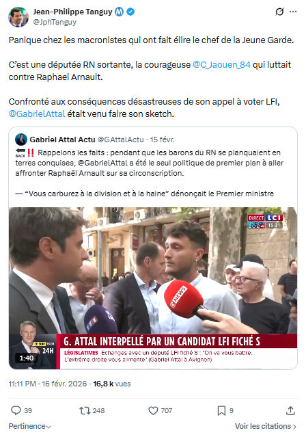 Jean-Philippe Tanguy: Panique chez les macronistes qui ont fait...