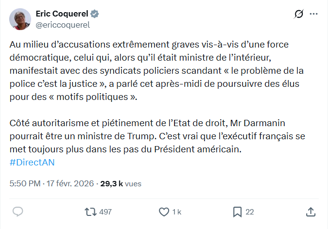 Eric Coquerel: Au milieu d’accusations extrêmement...