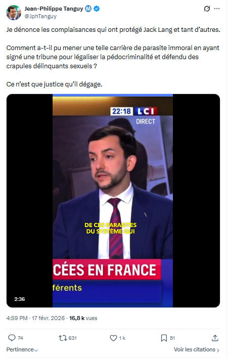 Jean-Philippe Tanguy: Je dénonce les complaisances qui ont protégé...