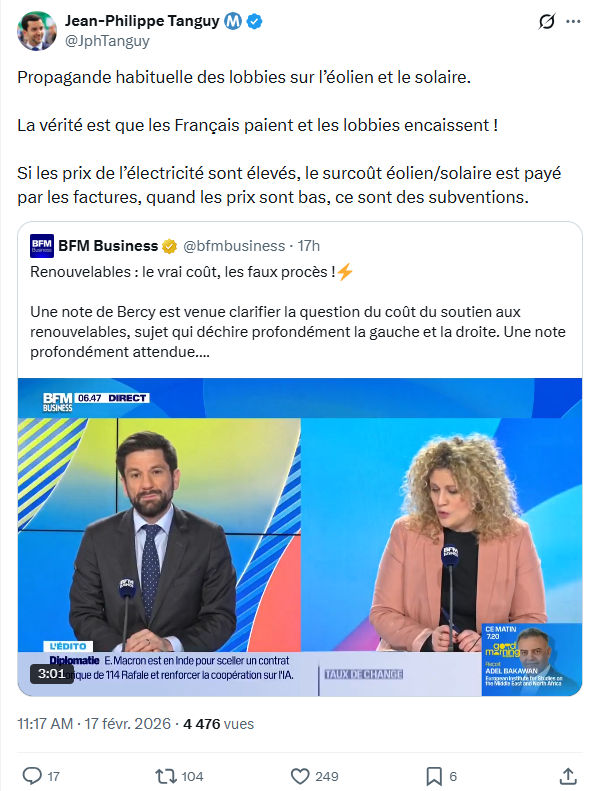 Jean-Philippe Tanguy: Propagande habituelle des lobbies...