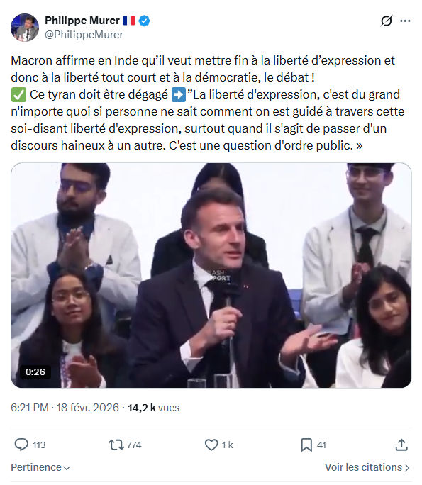 Philippe Murer: Macron affirme en Inde qu’il veut mettre...