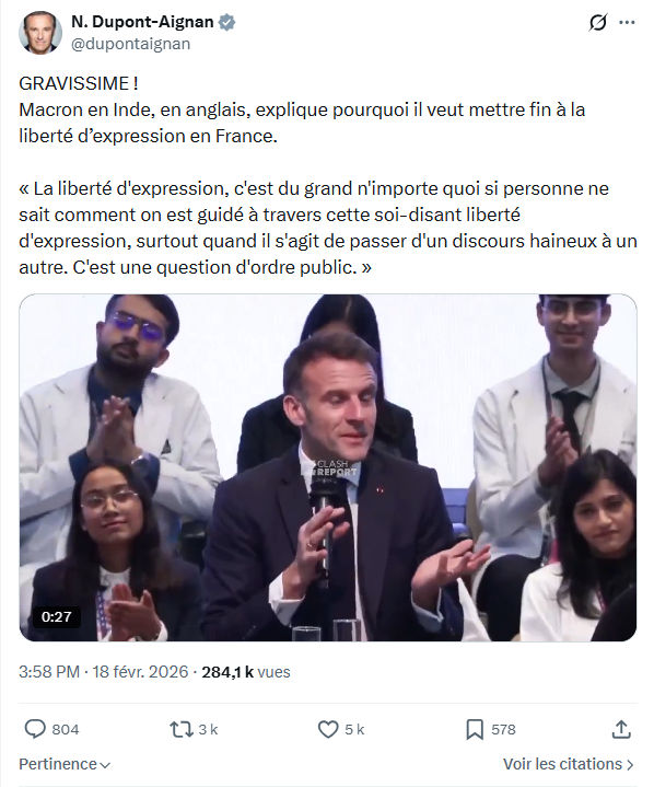 Nicolas Dupont-Aignan: GRAVISSIME...