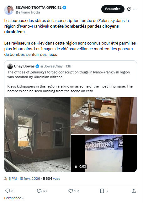 Silvano Trotta: Les bureaux des sbires de la conscription forcée de Zelensky...