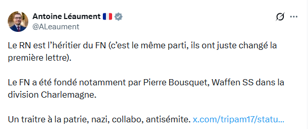 Antoine Léaument: Le RN est l’héritier du FN...