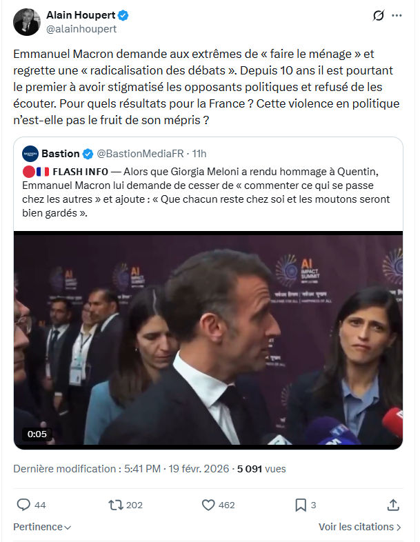 Alain Houpert: Emmanuel Macron demande aux extrêmes...