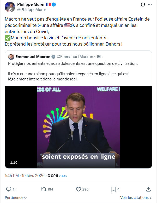 Philippe Murer: Macron ne veut pas d’enquête en France...